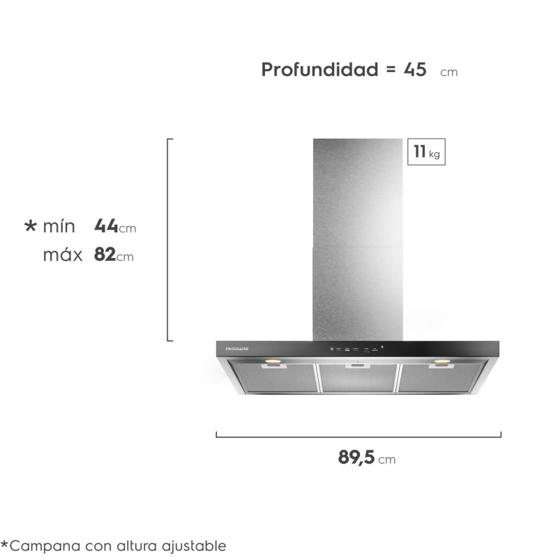Frigidaire EXTRACTOR CON FORMA DE CAMPANA DE 36" PARA PARED L904EXI